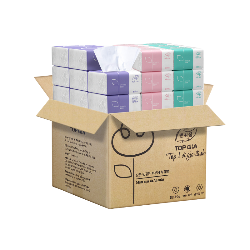 1 Thùng 30 Gói Khăn Giấy Ăn 3 Màu Top Gia Loại Nhỏ 1 Thùng 30 Gói Khăn Giấy Ăn 3 Màu Top Gia Loại Nhỏ