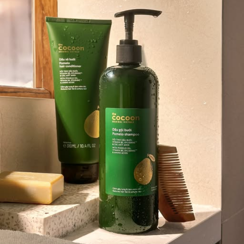 Nguồn sỉ combo Dầu Gội Xả Bưởi Cocoon - Dầu Gội Bưởi Cocoon Pomelo Shampoo 500ml Và Dầu Xả Bưởi Cocoon Pomelo Hair Conditioner 310ml