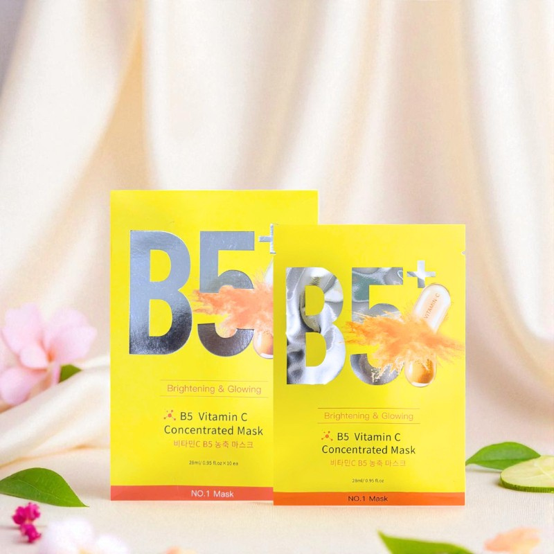 26940_21_20251023115609-1.png Hộp 10 Miếng Mặt Nạ Phục Hồi B5+ Vitamin C Concentrated Mask 28ml/Miếng - Màu Vàng - 8801457522938
