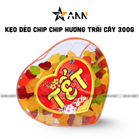 Kẹo Dẻo Chip Chip Hương Trái Cây 300g - Hộp Trái Tim - KDCCHTT300G
