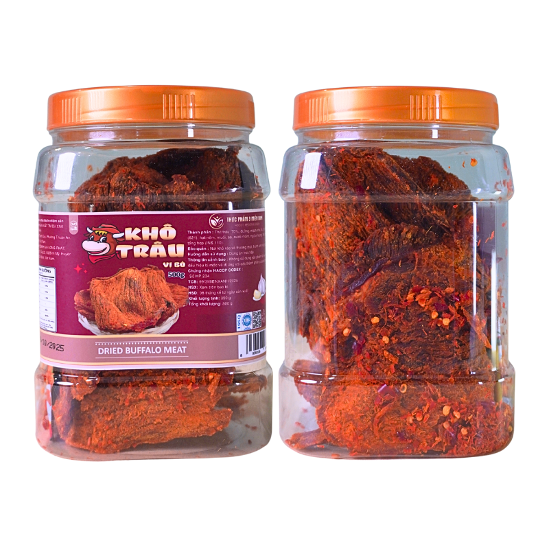 Khô Trâu Miếng Tẩm Vị Bò 500g Thơm Ngon Khô Trâu Miếng Tẩm Vị Bò 500g Thơm Ngon