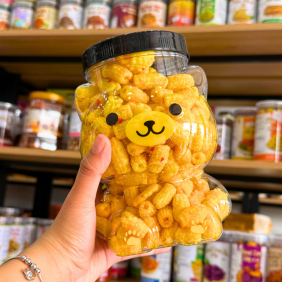 Nui Vàng Chiên Tỏi Ớt Đậm Vị 330g - Hũ Gấu Lớn - NVCTOHGL330G