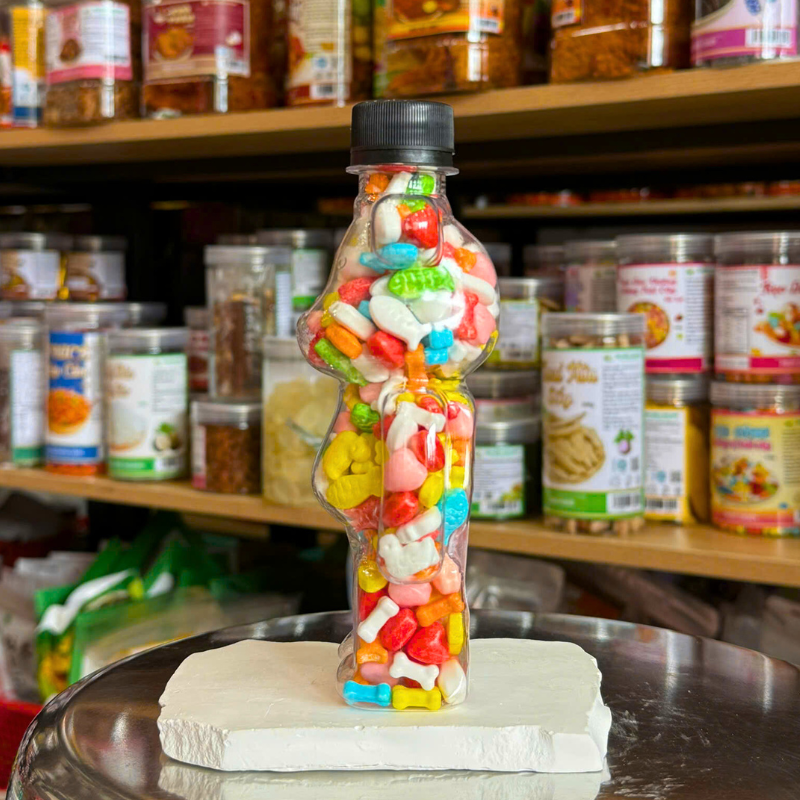 Shop sỉ kẹo Cứng Hương Vị Trái Cây - Kẹo Ngũ Sắc 220g - Chai Gấu Nhỏ Shop sỉ kẹo Cứng Hương Vị Trái Cây - Kẹo Ngũ Sắc 220g - Chai Gấu Nhỏ