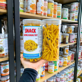 Snack Hương Khoai Tây Ống Vàng Thơm Ngon 200g - Hộp Pet - SHKT