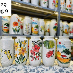 Lọ Hoa Gốm Sứ Nhiều Mẫu Cao 29, miệng 9 - LOHOA