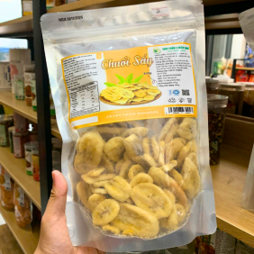 Chuối Sấy Giòn 300g Túi Zip Bạc - CSGTZB300G