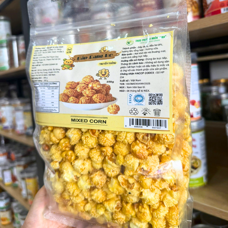 Kho sỉ bắp Rang Bơ Truyền Thống 350g Túi Zip Kho sỉ bắp Rang Bơ Truyền Thống 350g Túi Zip