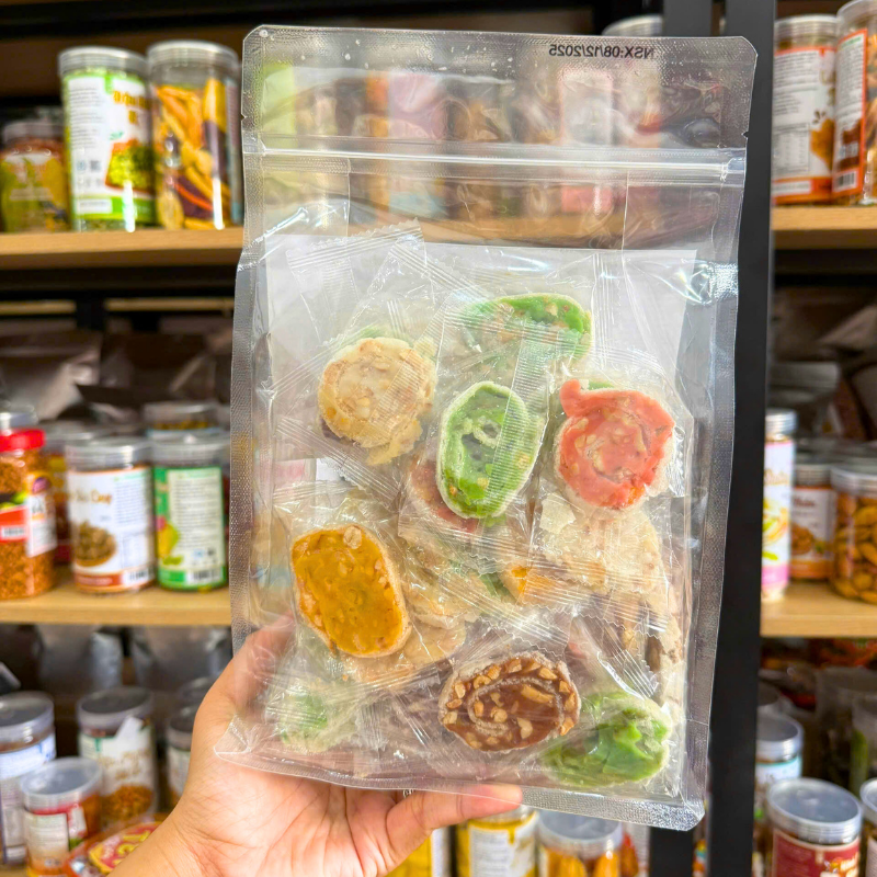 Kẹo Dừa Nướng Mix 7 Vị 500g - Túi Zip Trong Kẹo Dừa Nướng Mix 7 Vị 500g - Túi Zip Trong