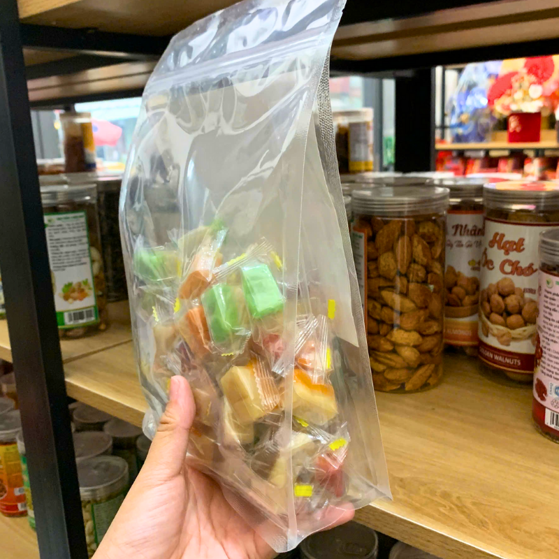 Kho sỉ kẹo Dừa Ít Đường Mix Vị 500g - Túi Zip Trong Kho sỉ kẹo Dừa Ít Đường Mix Vị 500g - Túi Zip Trong