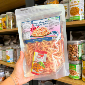 Mực Ống Xé Sợi Sấy Khô 300g - Túi Zip Bạc - MCNGXSI