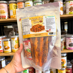 Khô Bò Que Thượng Hạng 300g - Túi Zip Bạc - KBQTZB300G