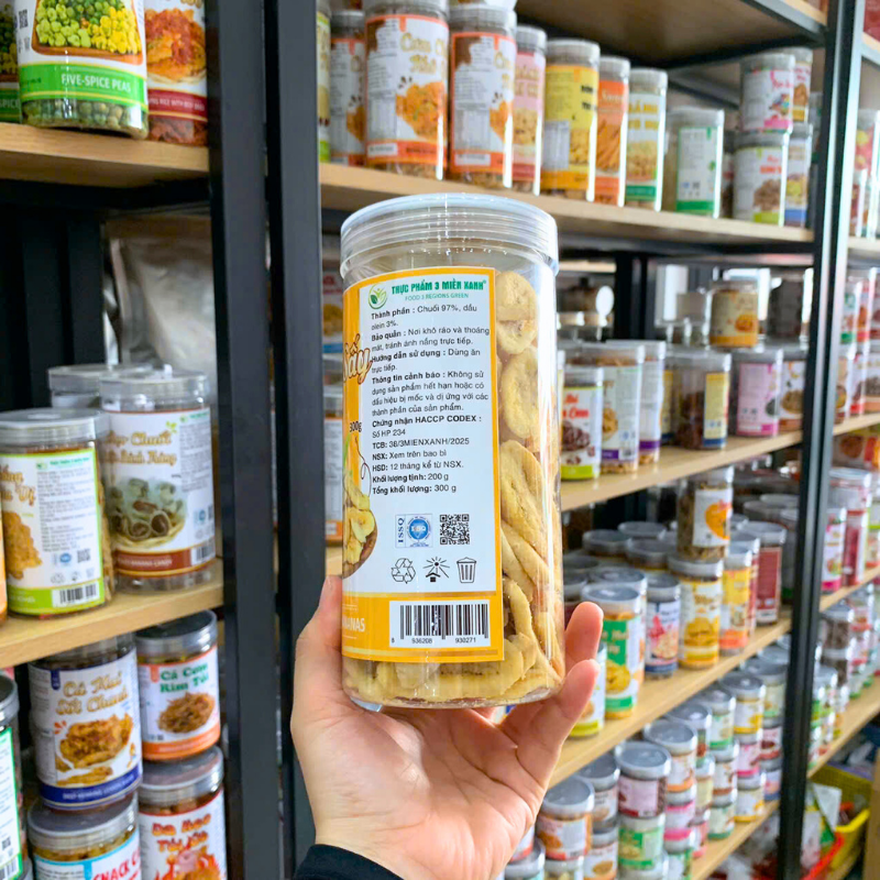 Giá sỉ chuối Sấy Giòn 300g - Hộp Pet Giá sỉ chuối Sấy Giòn 300g - Hộp Pet