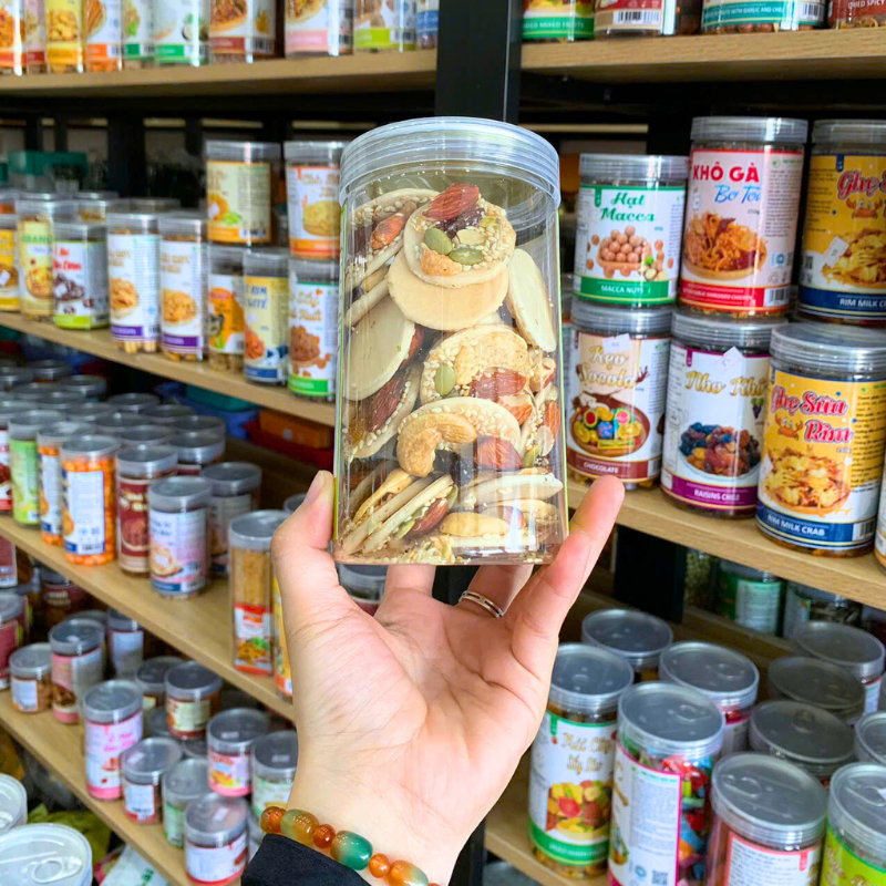 Bánh Đồng Tiền Hạt Dinh Dưỡng Thơm Ngon 350g - Hũ Pet Bánh Đồng Tiền Hạt Dinh Dưỡng Thơm Ngon 350g - Hũ Pet