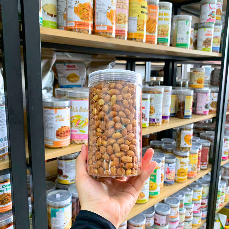 Kho sỉ đậu Phộng Rang Muối Thơm Ngon 500g - Hộp Pet Kho sỉ đậu Phộng Rang Muối Thơm Ngon 500g - Hộp Pet