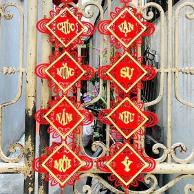 1 Cặp KHÁNH NHUNG TUA RUA LOẠI THƯỜNG ( CHÚC MỪNG Năm Mới - VẠN SỰ Như Ý ) - 1CPKHNHNHUNG