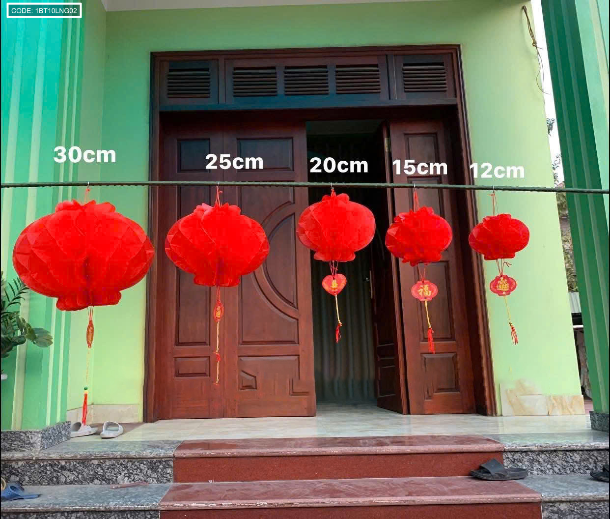 1 Bịt 10 LỒNG ĐÈN GIẤY( F25 / 20CM ) 1 Bịt 10 LỒNG ĐÈN GIẤY( F25 / 20CM )