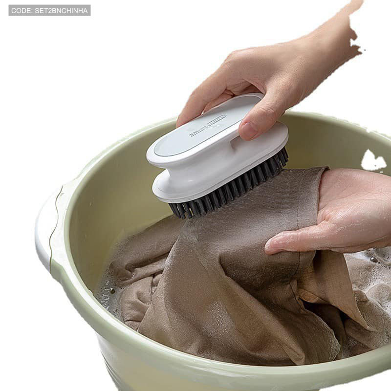 Set 2 Bàn Chải Nhựa Chà Đồ chà Sàn Có Tay Cầm 12CM Set 2 Bàn Chải Nhựa Chà Đồ chà Sàn Có Tay Cầm 12CM