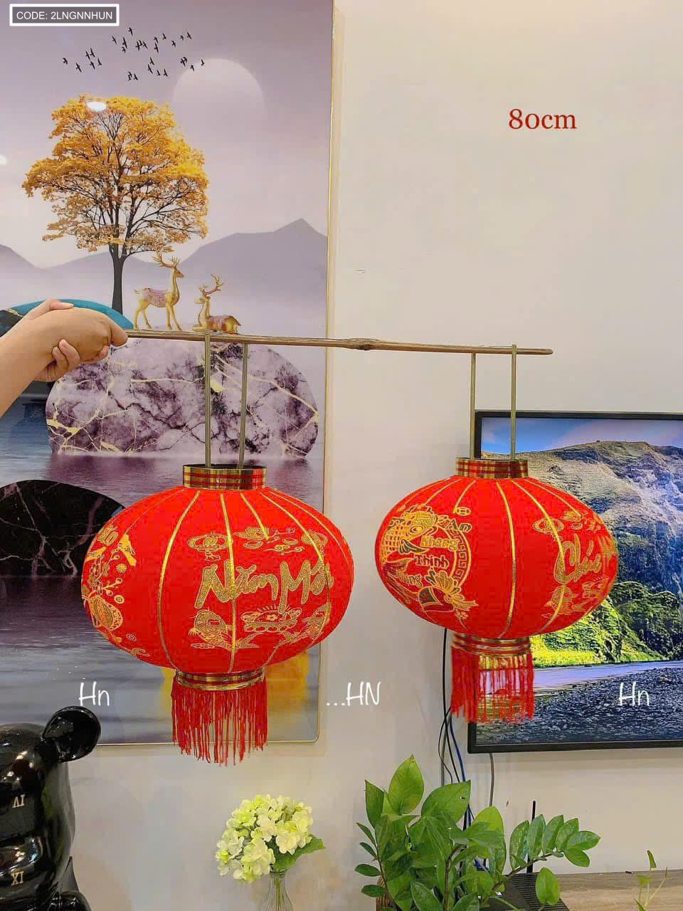 Nguồn sỉ 2 LỒNG ĐÈN NHUNG KẺ TẾT 60CM(Giá 2 cái) Nguồn sỉ 2 LỒNG ĐÈN NHUNG KẺ TẾT 60CM(Giá 2 cái)