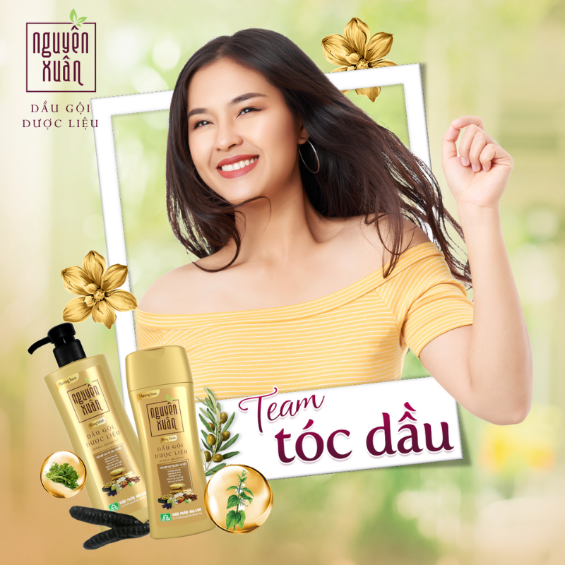 Mua sỉ dầu Gội Dược Liệu Nguyên Xuân Cho Tóc Dầu Bết 450ml - Chai Vàng Đậm