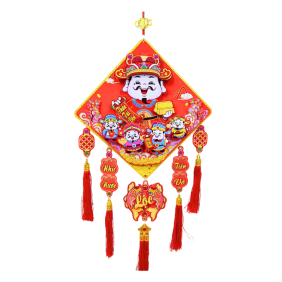 Dây reo 3d Vuông Tràn Trí Tết 40cm - DTT04