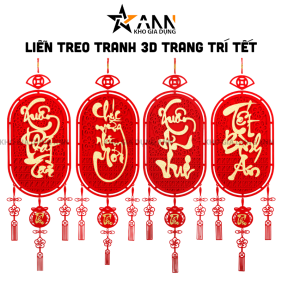 Liễn Treo 3d - Dây Treo Trang Trí Tết 28x108cm - TLN03