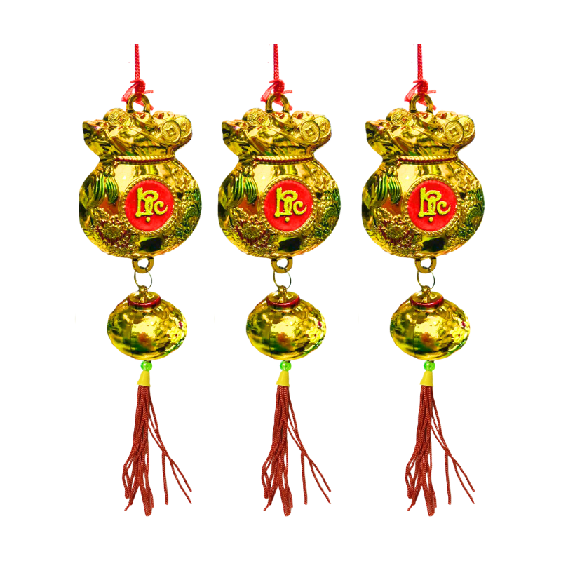 Mua sỉ set 3 Dây Túi Tiền Phúc Lộc Tài Treo Cây Trang Trí Tết Mua sỉ set 3 Dây Túi Tiền Phúc Lộc Tài Treo Cây Trang Trí Tết