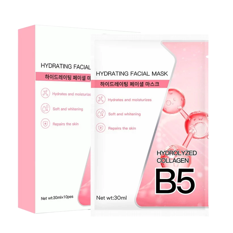 Hộp 10 Miếng Mặt Nạ B5 Hydrating Facial Mask Màu Hồng