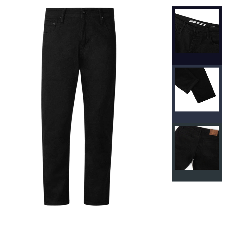 Quần Jeans Osl Aeroflex Deep-Black 95cm Jeans - 7356 Quần Jeans Osl Aeroflex Deep-Black 95cm Jeans - 7356