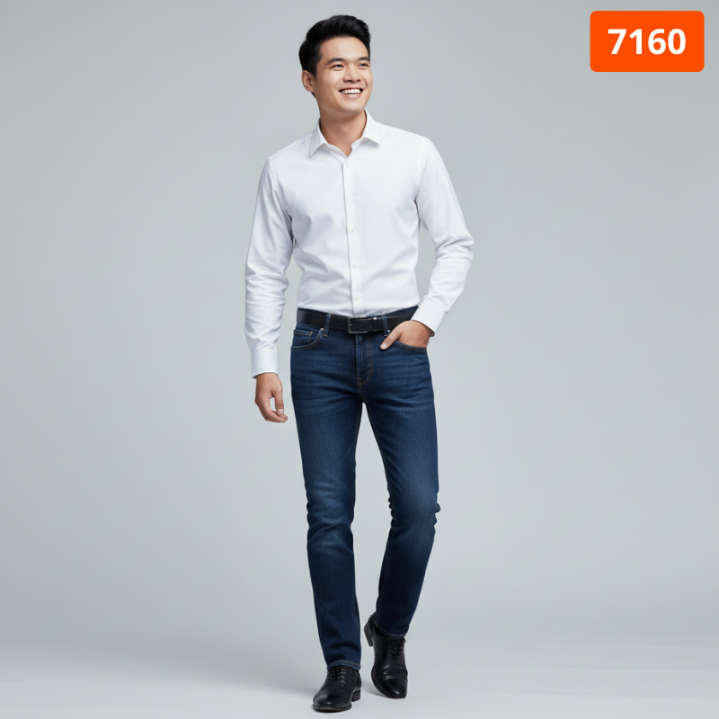 Quần Jean Dài Nam Form Slim-fit Old Sailor - 7160 Quần Jean Dài Nam Form Slim-fit Old Sailor - 7160