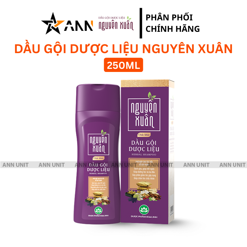 Mua sỉ dầu Gội Dược Liệu Nguyên Xuân Chắc Khỏe Cho Tóc Yếu 250ml - Màu Tím