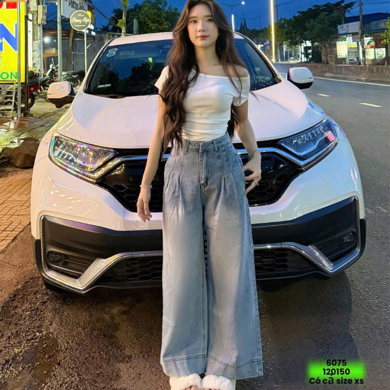 Nguồn sỉ quần Jeans Cotton Nữ Ống Suông Vải Dày Mềm Không Co Giãn Tôn Dáng Nguồn sỉ quần Jeans Cotton Nữ Ống Suông Vải Dày Mềm Không Co Giãn Tôn Dáng