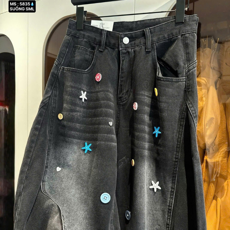 27662_166_20251215170223.png Quần Thụng Jeans Nữ Thêu Ngôi Sao Vải Dày Mềm Không Co Giãn - QG298