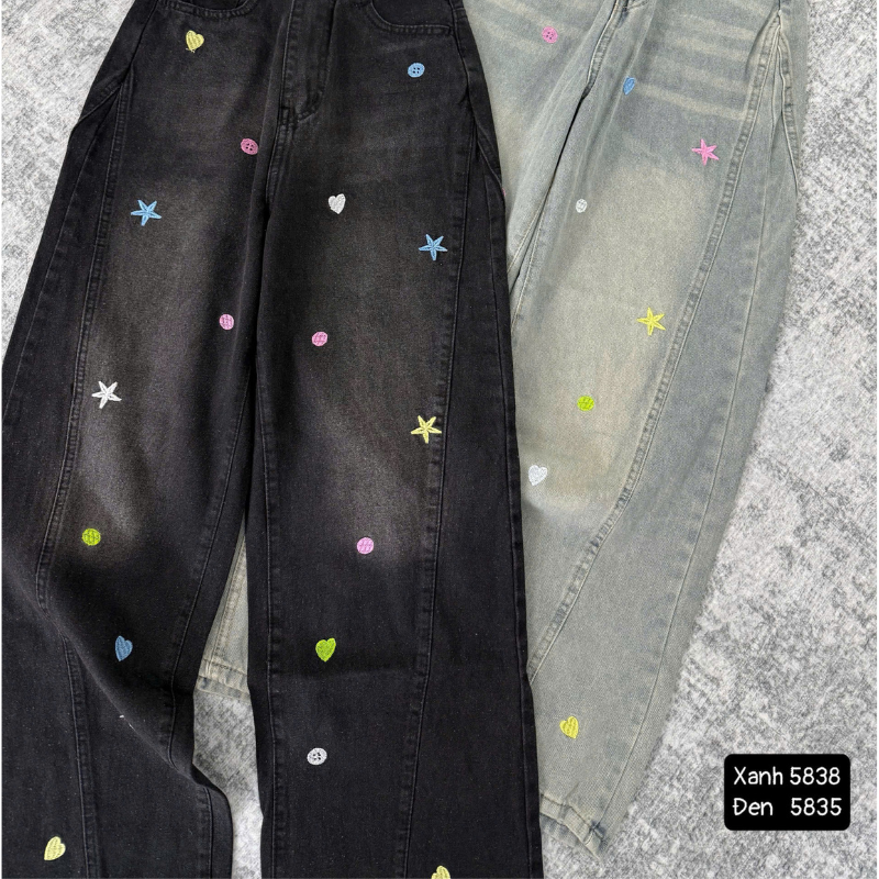 27662_178_20251215170232.png Quần Thụng Jeans Nữ Thêu Ngôi Sao Vải Dày Mềm Không Co Giãn - QG298