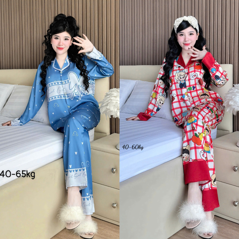 27666_21_20251216100055.png Đồ Bộ Ngủ Nữ - Đồ Bộ Dài Họa Tiết Đơn Giản Mặc Mát Thoải Mái 40–60kg - DBO5200