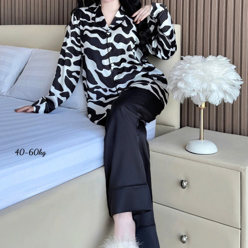 27666_25_20251216100103.png Đồ Bộ Ngủ Nữ - Đồ Bộ Dài Họa Tiết Đơn Giản Mặc Mát Thoải Mái 40–60kg - DBO5200