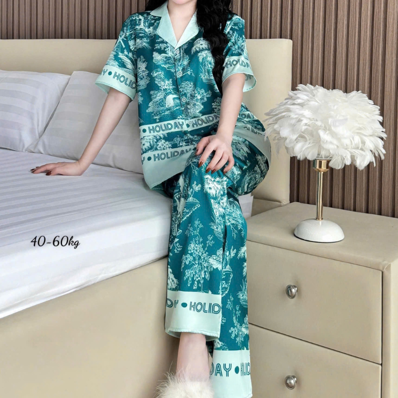 27667_33_20251216101131.png Đồ Bộ Ngủ Nữ - Đồ Bộ Quần Dài Họa Tiết Đơn Giản Mặc Mát Thoải Mái 40–60kg - DBO5201