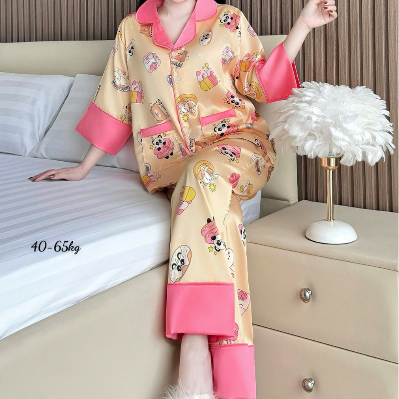 27668_40_20251216102226.png Đồ Bộ Ngủ Nữ - Đồ Bộ Quần Dài Họa Tiết Đơn Giản Mặc Mát Thoải Mái 40–65kg - DBO5202