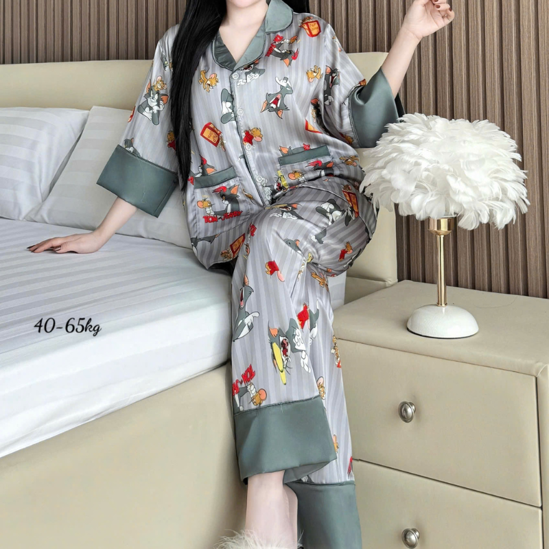 27668_46_20251216102232.png Đồ Bộ Ngủ Nữ - Đồ Bộ Quần Dài Họa Tiết Đơn Giản Mặc Mát Thoải Mái 40–65kg - DBO5202