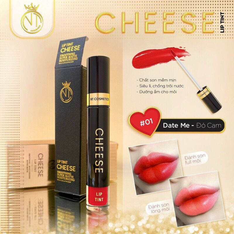 27680_40_20251217094100.png Son Môi Cheese Lip Tint Nt Cosmetic - Son Kem Lì 5 Màu - SONCHEESE