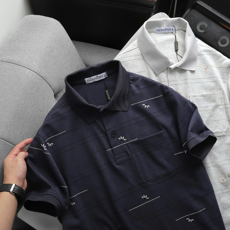 27681_13_20251217104112.png Áo Thun Nam Polo - Áo Thun Cổ Bẻ Nam Phối Sọc Hoa Túi Trước Ngực Sang Trọng Có Big Size - CS297