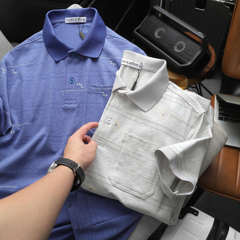 27681_6_20251217104107.png Áo Thun Nam Polo - Áo Thun Cổ Bẻ Nam Phối Sọc Hoa Túi Trước Ngực Sang Trọng Có Big Size - CS297