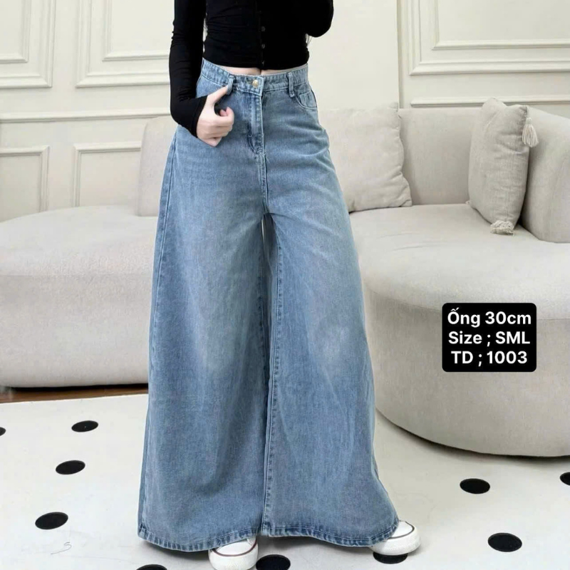 27693_74_20251219121148.png Quần Jeans Nữ Suông Loe Xanh Mẫu Kiểu - Quần Ống Rộng Vải Đẹp Dày Mềm Không Co Giãn - QG306