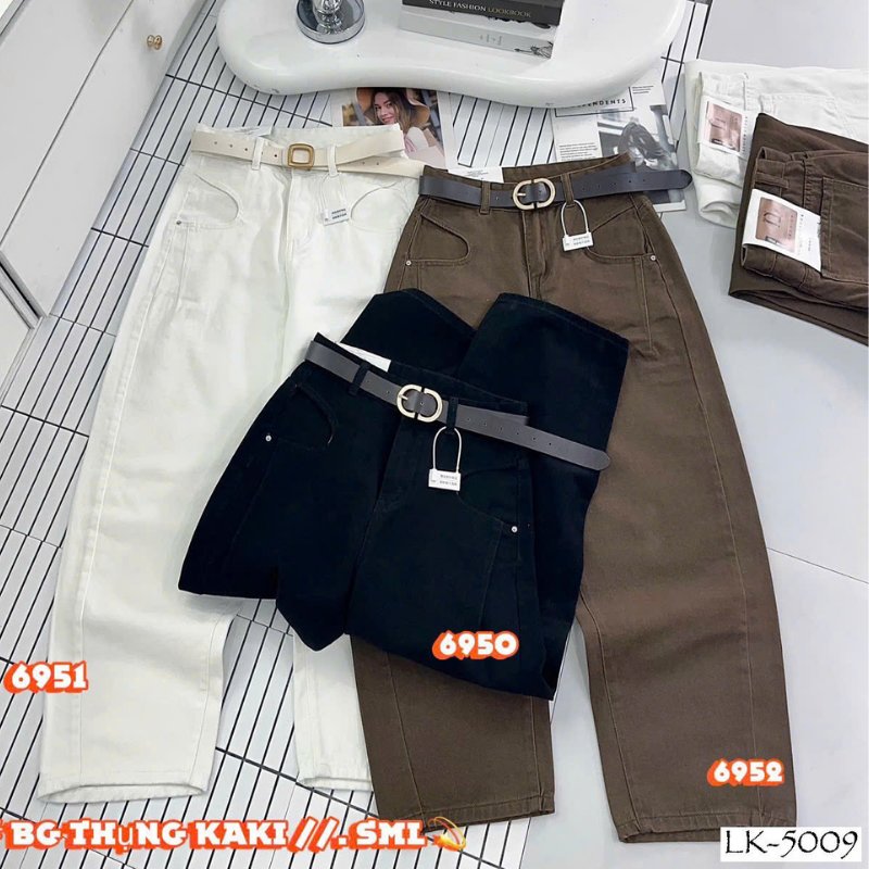 27700_177_20251219154428.png Quần Thụng Nữ - Quần Jeans Thụng - Quần Thụng Kaki Nữ Rách Túi Chất Liệu Vải Dày Mềm Không Co Giãn - QG313