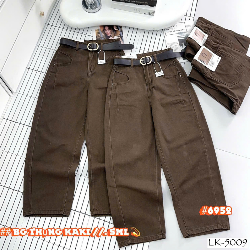 27700_178_20251219154429.png Quần Thụng Nữ - Quần Jeans Thụng - Quần Thụng Kaki Nữ Rách Túi Chất Liệu Vải Dày Mềm Không Co Giãn - QG313