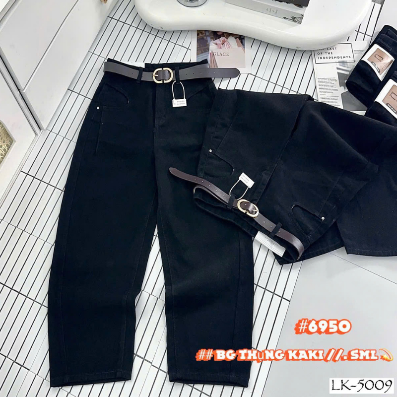 27700_179_20251219154430.png Quần Thụng Nữ - Quần Jeans Thụng - Quần Thụng Kaki Nữ Rách Túi Chất Liệu Vải Dày Mềm Không Co Giãn - QG313