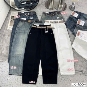 Quần Thụng Nữ - Quần Jeans Thụng - Quần Thụng Kaki Nữ Rách Túi Chất Liệu Vải Dày Mềm Không Co Giãn - QG313