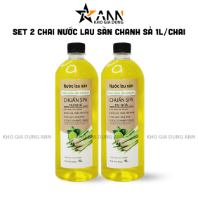 Set 2 Chai Nước Lau Sàn Tinh Dầu Sả Chanh Tươi 1 Lít/Chai - NLSN01