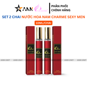 Set 2 Chai Nước Hoa Nam Sexy Men 10ml - Hương Thơm Phong Trần Lôi Cuốn - 8936194698452SET