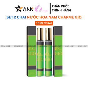 Set 2 Chai Nước Hoa Nam Charme Giò 10ml - Hương Thơm Hiện Đại Sang Trọng - 8936194698599SET