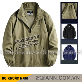 Áo Khoác Dù Nam Cổ Trụ - Áo Khoác Cổ Trụ In Hình Ngọn Núi Trước Ngực Bền Đẹp Có Big Size - AK098